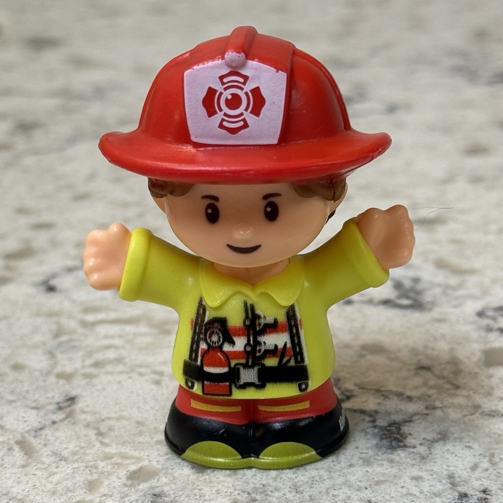 Fisher Price Little People Firefighter Erika Brown Hair Red Helmet 2019 2021